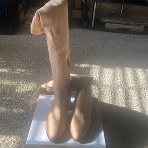 Dolce vita over the knee cable boot never worn size 9 faux suede camel